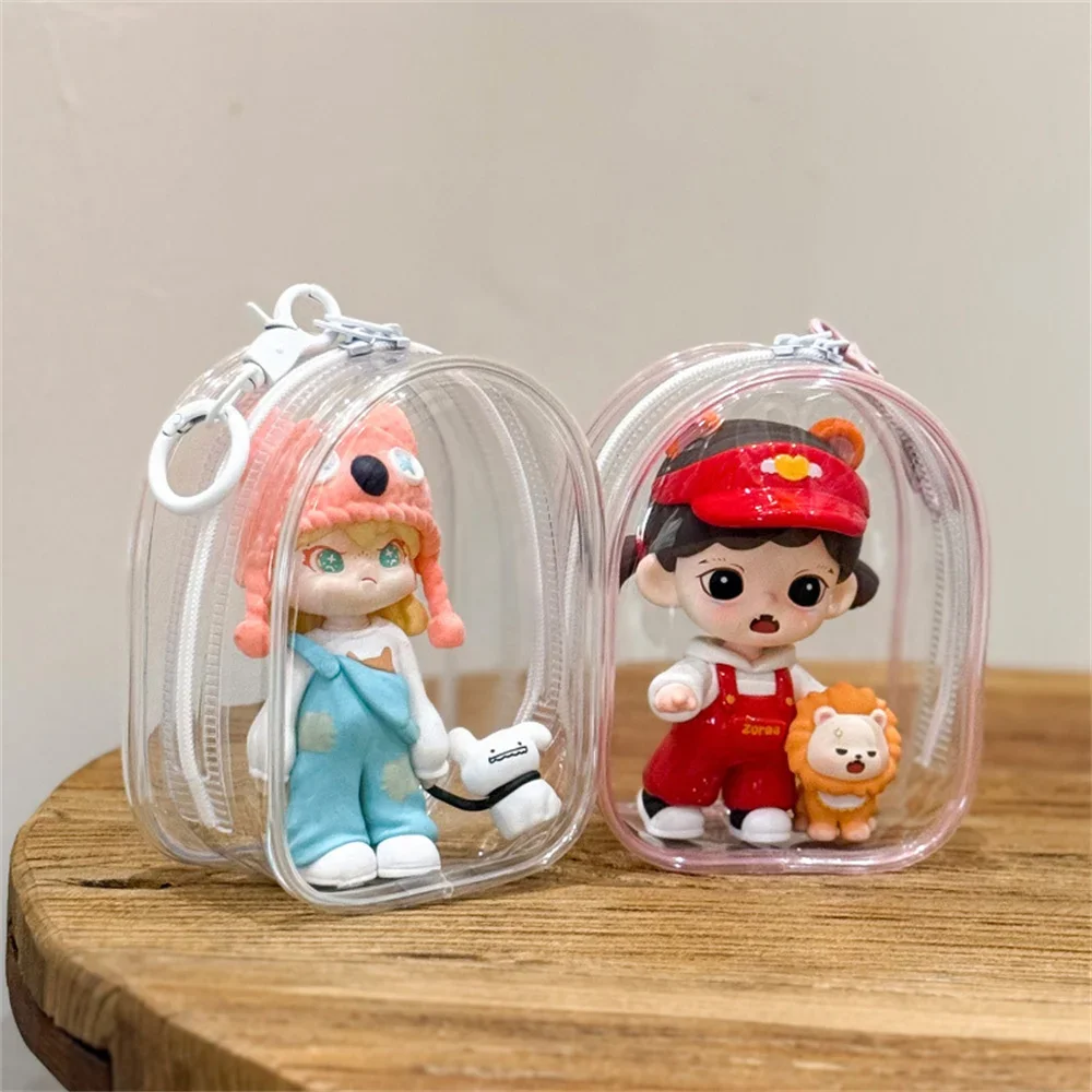 Packaging - 12 cm PVC-Transparente Aufbewahrungstasche mit Schlüsselanhänger,