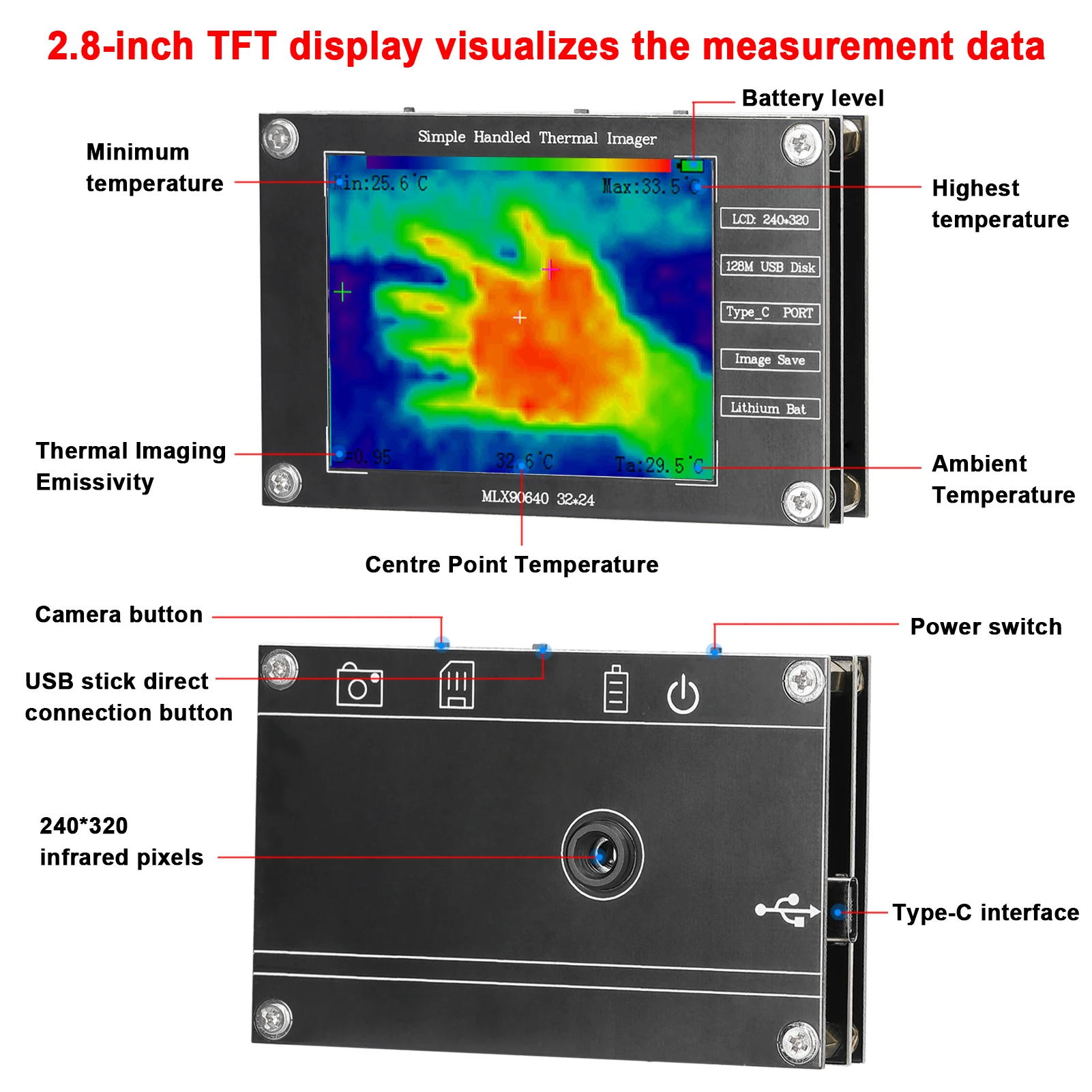 32*24 Wärmebildkamera -40°C ℃  – Thermal Imaging Camera Pcb Repair Bewertung und Preis