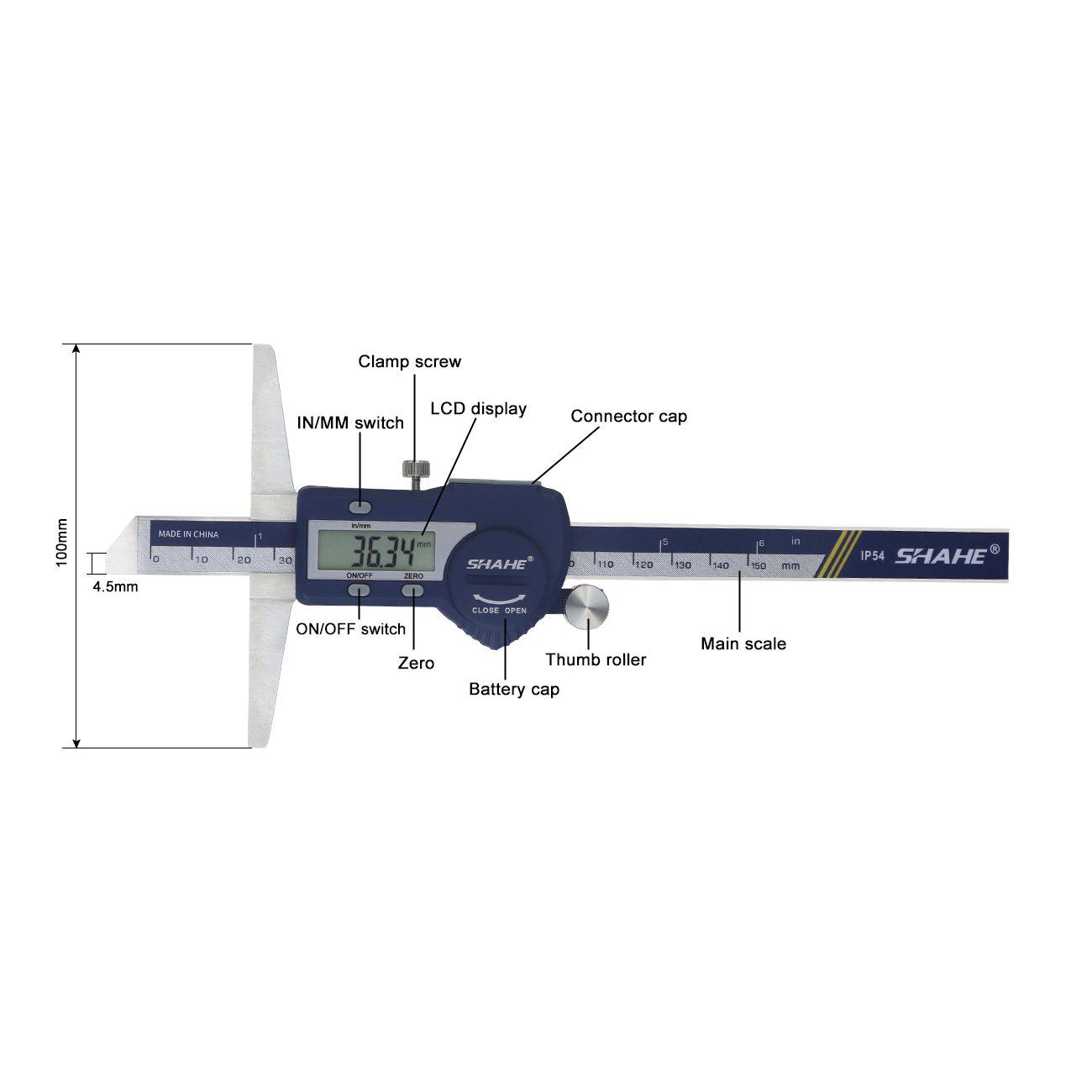 SHAHE Digitaler Tiefenmessschi – Digital Caliper 150Mm Stainless Steel Bewertung und Preis